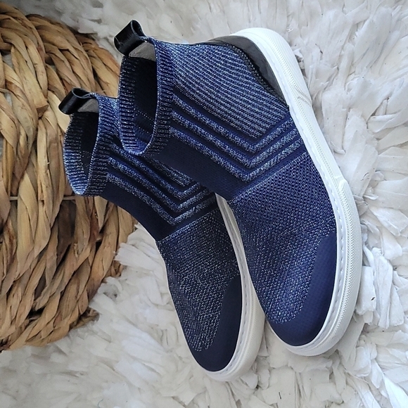 Johnston and Murphy flex sock high top slipon sneakers - Picture 3 of 7